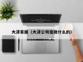 大泽家居（大泽公司是做什么的）